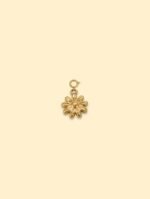 Floral Daisy Charm Pendant 18K Gold Plated Stainless Steel