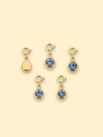 Title:
Blue Crystal Charm 18K Gold Plated Stainless Steel