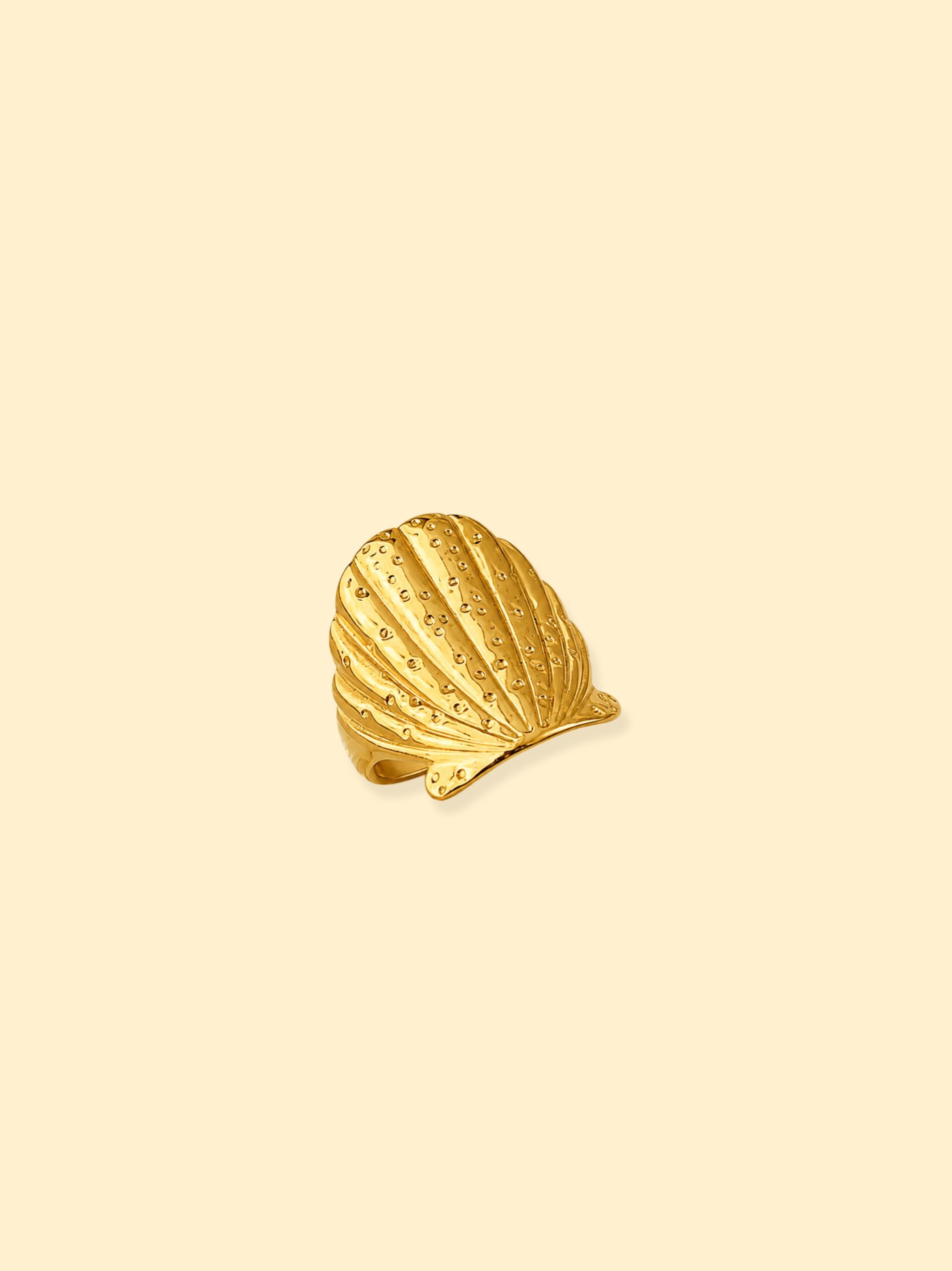 Shell Ring Stainless Steel 18K Gold Plated