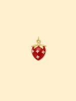 Strawberry Charm Pendan|14k Gold Plated Copper - Image 2