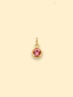 Pink Crystal Charm | 18K Gold Plated Stainless Steel - Image 2