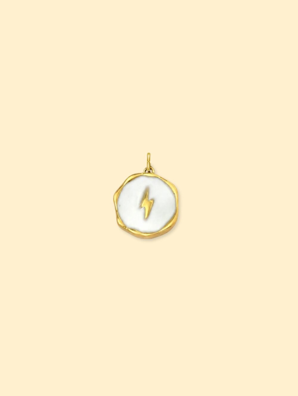 Yellow Lightning Charm (Interchangeable) – 18K Gold Plated Stainless Steel - Image 2