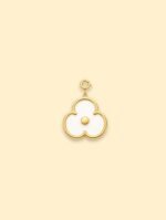 White Flower Charm (Interchangeable) – 18K Gold Plated Stainless Steel