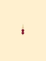 Dark Red Double Bead Charm (Interchangeable) - Image 2