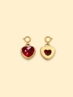 Blue Crystal Charm 18K Gold Plated Stainless Steel