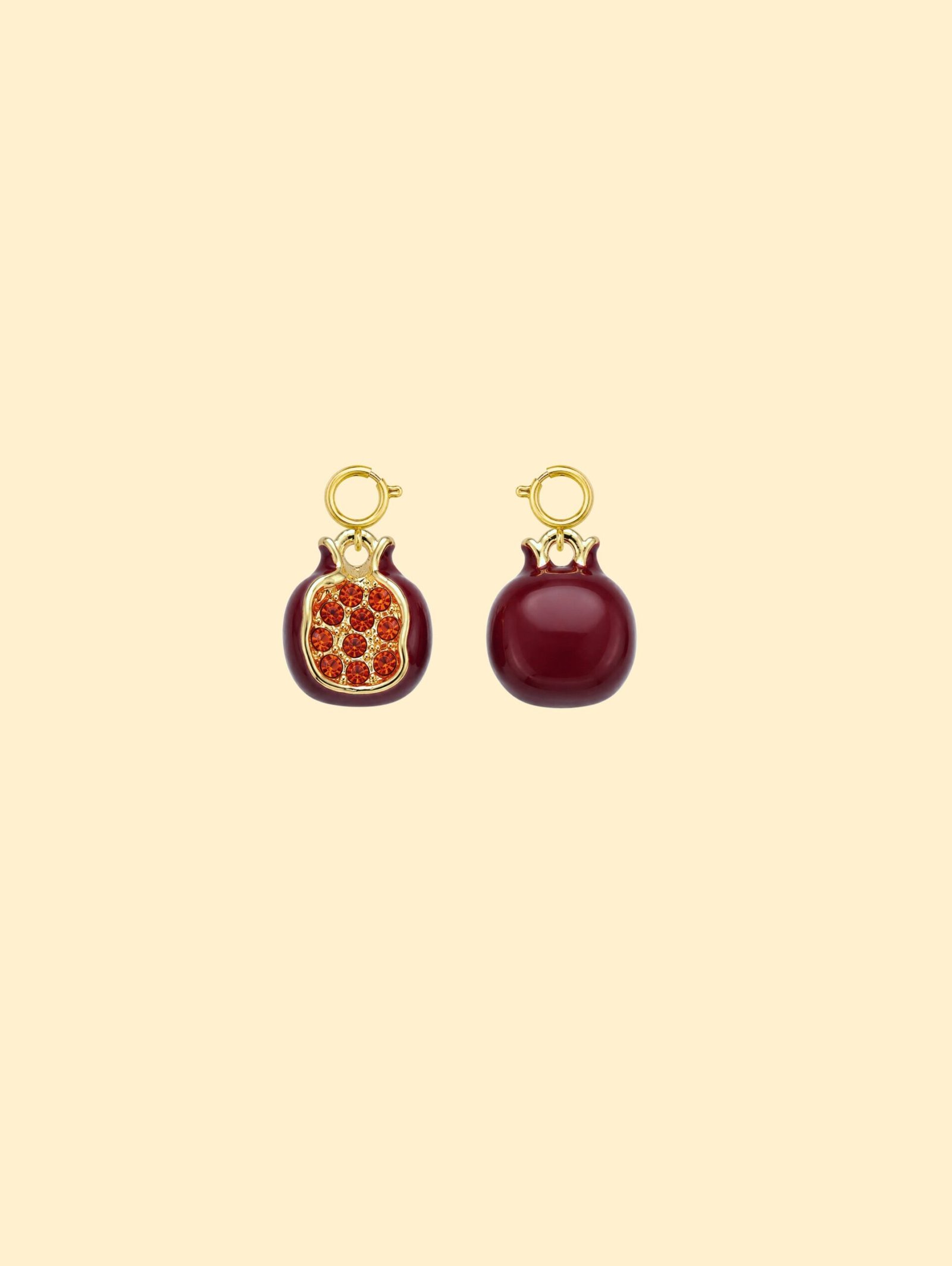 38CE5E41-47DC-40AA-AE5C-623BC74821ED-2 Pomegranate Charm Pendant 14K Gold Plated Alloy - Image 1