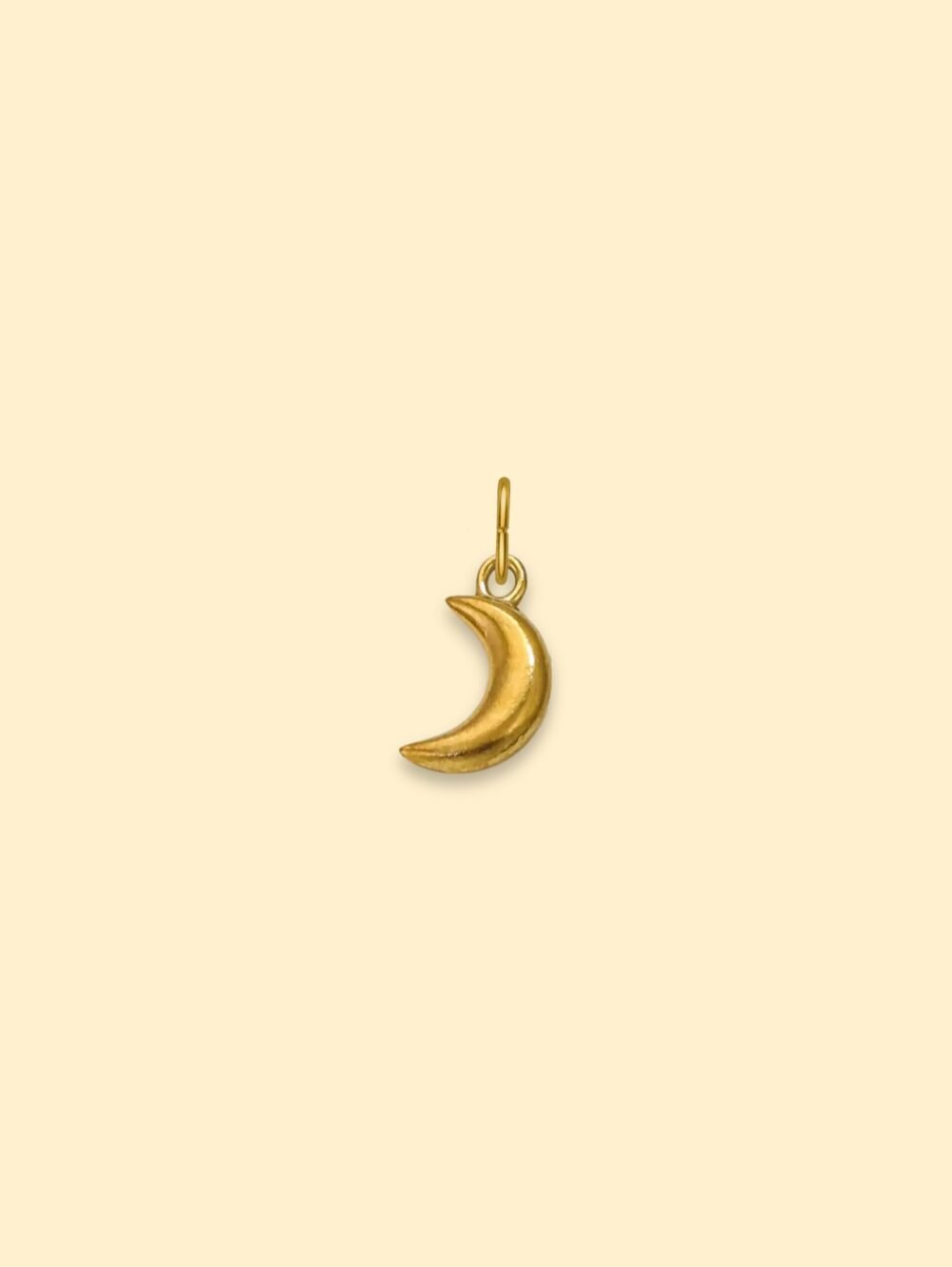 Crescent Moon Charm Pendant 18K Gold Plated Stainless Steel - Image 2