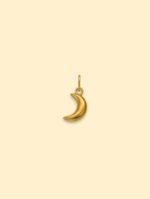 Crescent Moon Charm Pendant 18K Gold Plated Stainless Steel - Image 2
