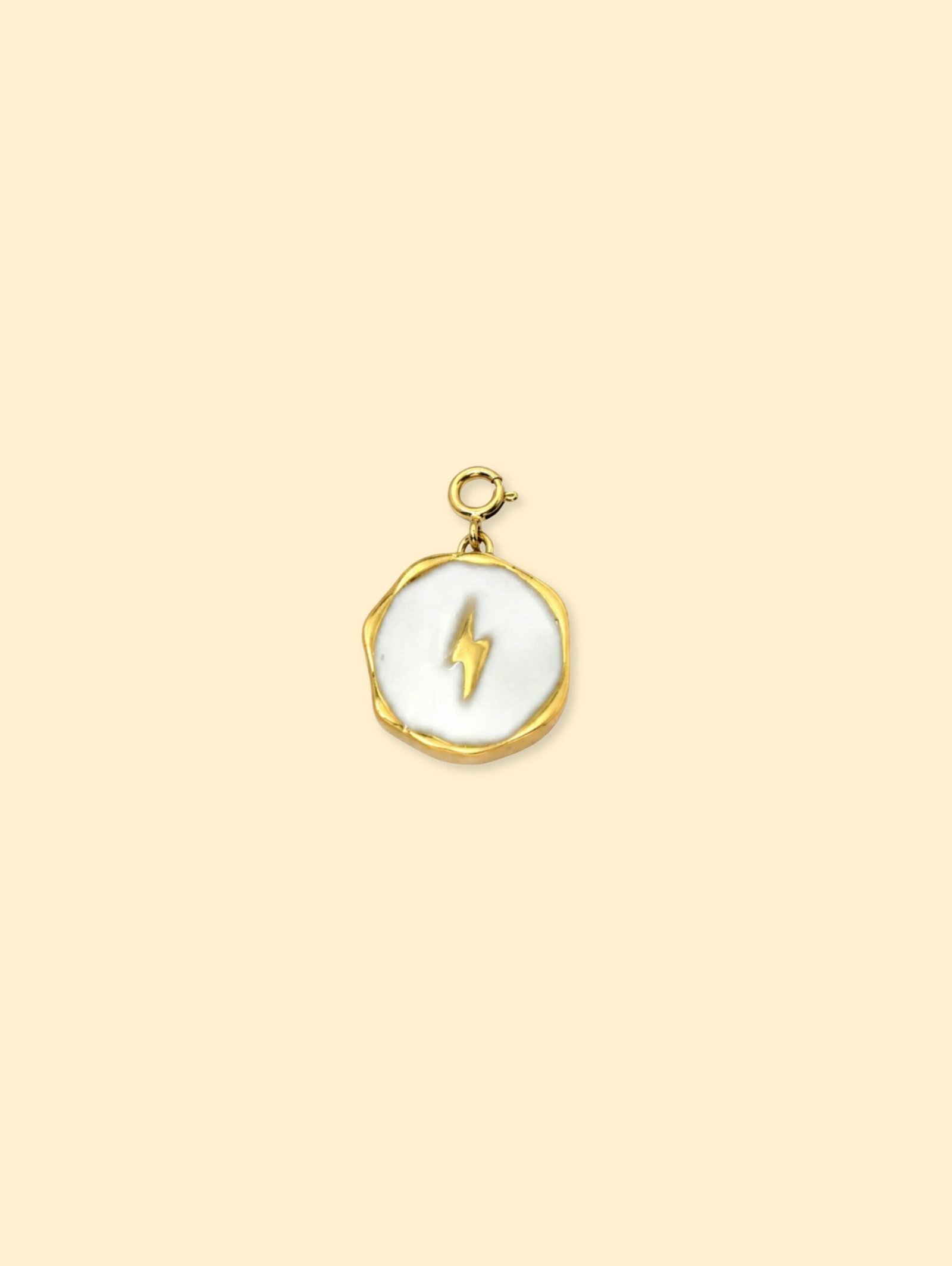 467BC8F4-CC82-49D1-8C91-BC96B53B2502-1 Yellow Lightning Charm (Interchangeable) – 18K Gold Plated Stainless Steel - Image 1