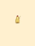 18K Gold Plated Stainless Steel Lipstick Charm Pendant. - Image 2