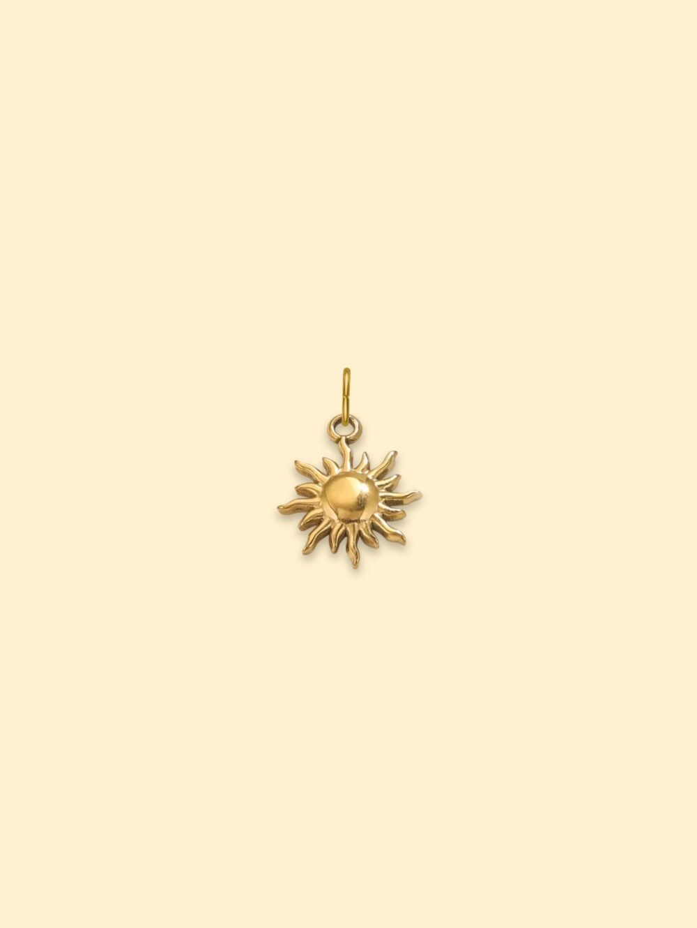 Sunburst Charm Pendant | 18K Gold Plated Stainless Steel - Image 2