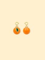 Orange Fruit Charm Pendant 14K Gold Plated Alloy
