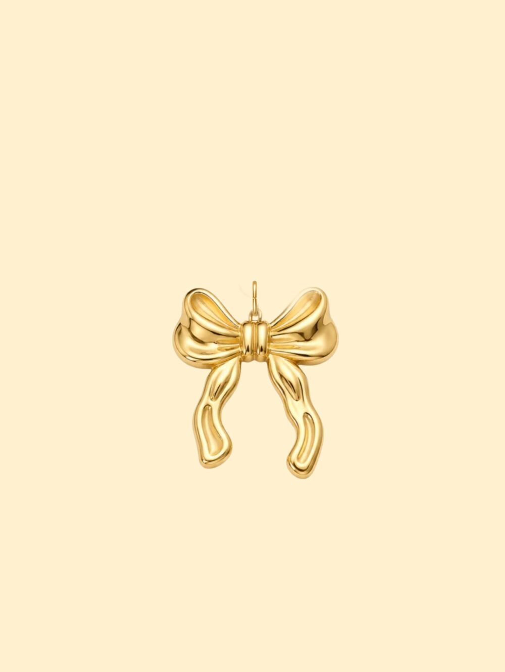 Gold Bow Charm (Interchangeable) – 18k Gold plated Stainless Steel - Image 2