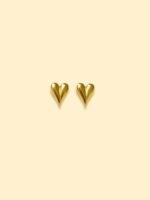 18K Gold Plated Heart Charm Connector