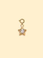 Crystal Star Charm 18K Gold Plated Stainless Steel