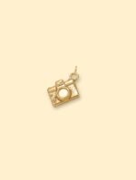 Vintage Camera Charm 18K Gold Plated Stainless Steel - Image 2