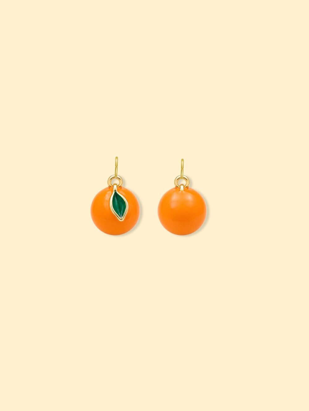 Orange Fruit Charm Pendant 14K Gold Plated Alloy - Image 2