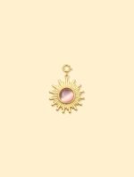Sunburst Charm (Interchangeable) – 18K Gold Plated Stainless Steel