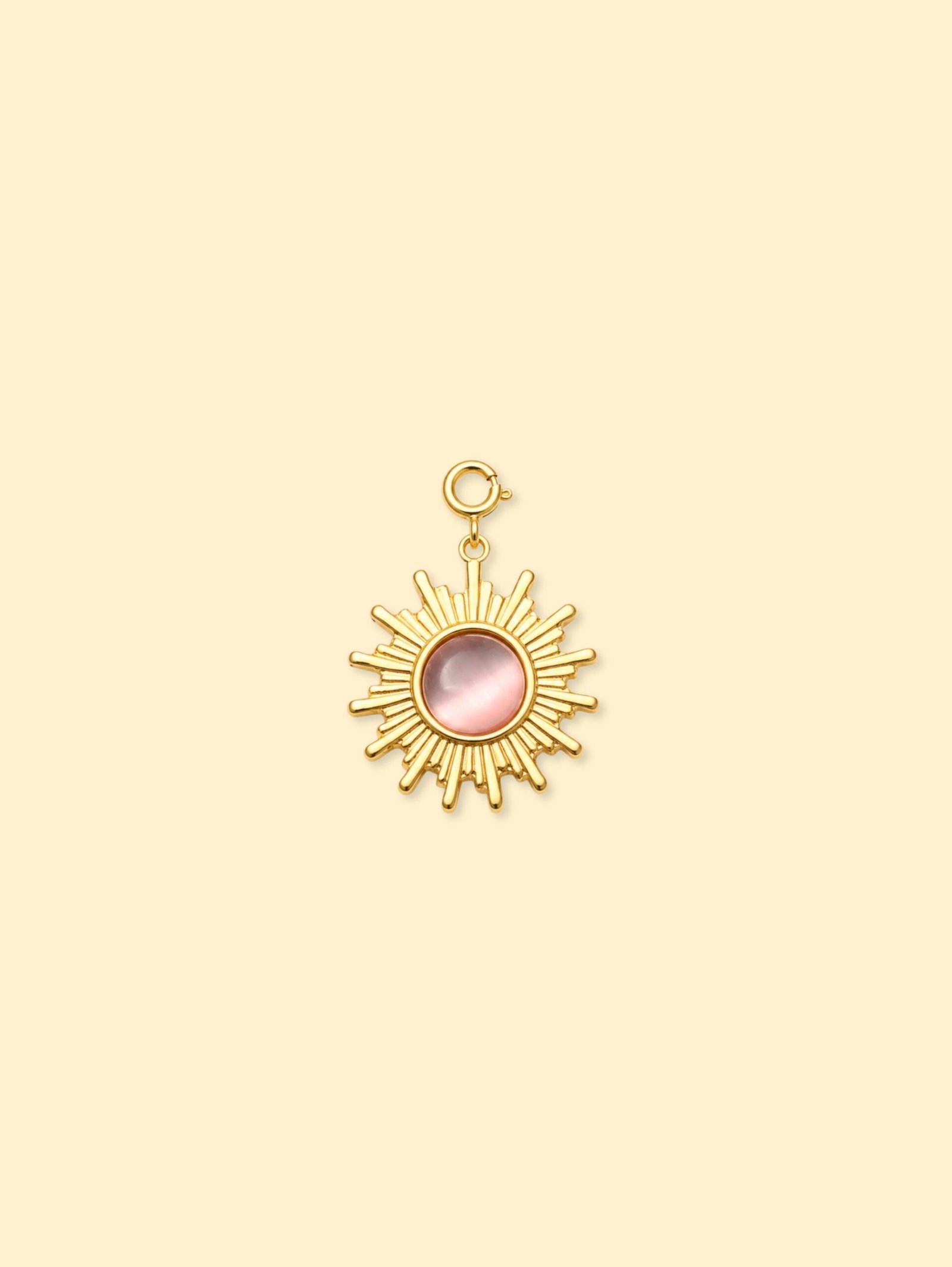 A1E0D152-6935-41C7-B51D-A4CE063354BB-1 Sunburst Charm (Interchangeable) – 18K Gold Plated Stainless Steel - Image 1