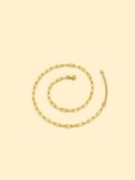 18K GOLD PLATED PAPERCLIP CHAIN NECKLACE