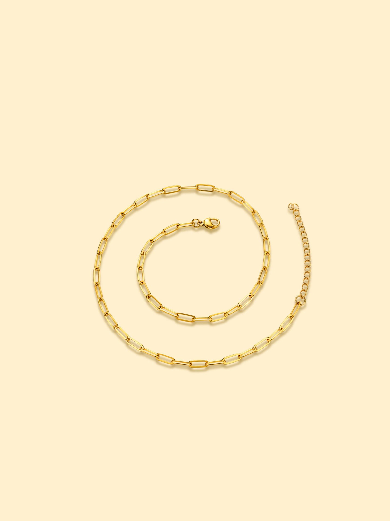 A6C1BF38-E2A5-423D-98ED-BF5C1DF64890-1 18K GOLD PLATED PAPERCLIP CHAIN NECKLACE - Image 1
