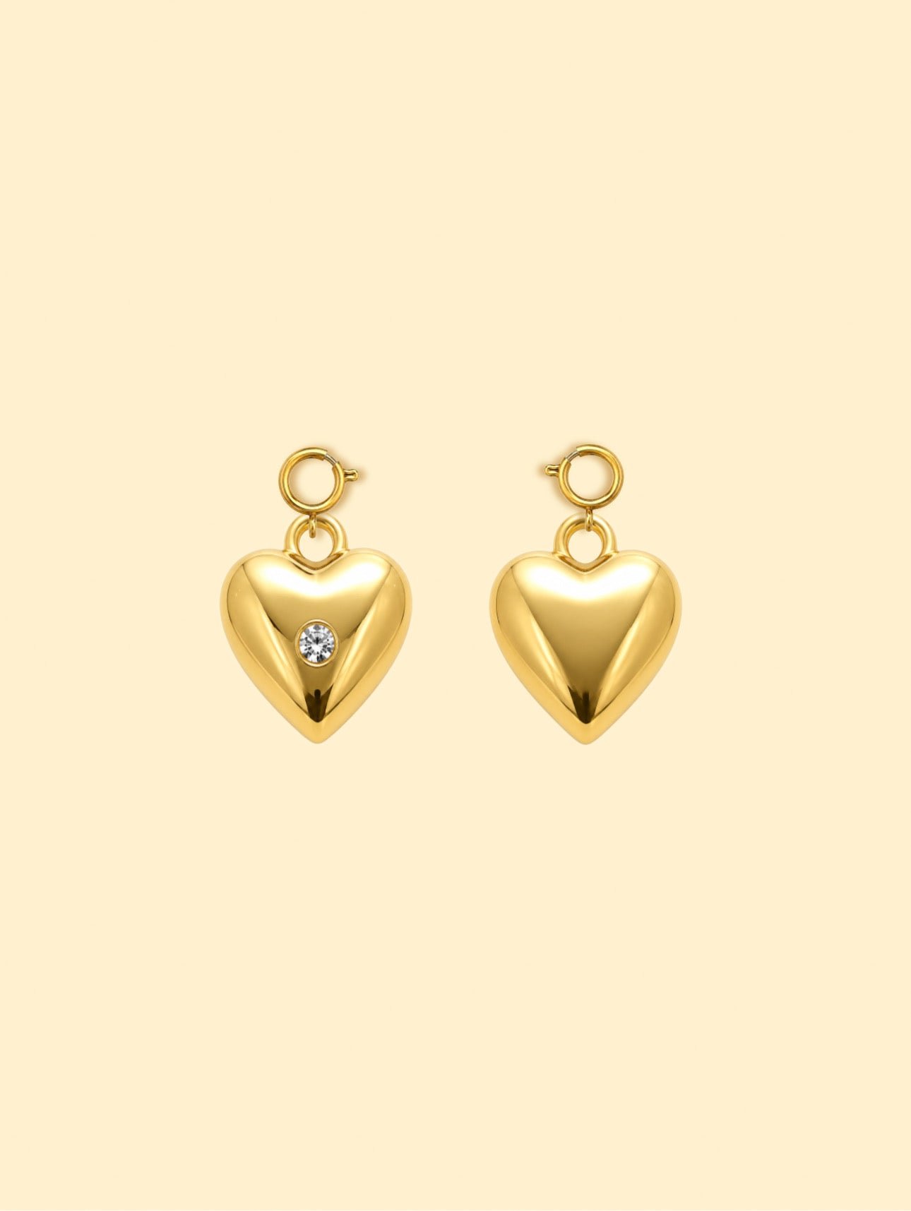 A7060EC9-2D38-4C33-8A91-8A651D17218D-2 Crystal Heart Charm Pendant 18K Gold Plated Stainless Steel - Image 1