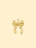 Gold Bow Charm (Interchangeable) – 18k Gold plated Stainless Steel