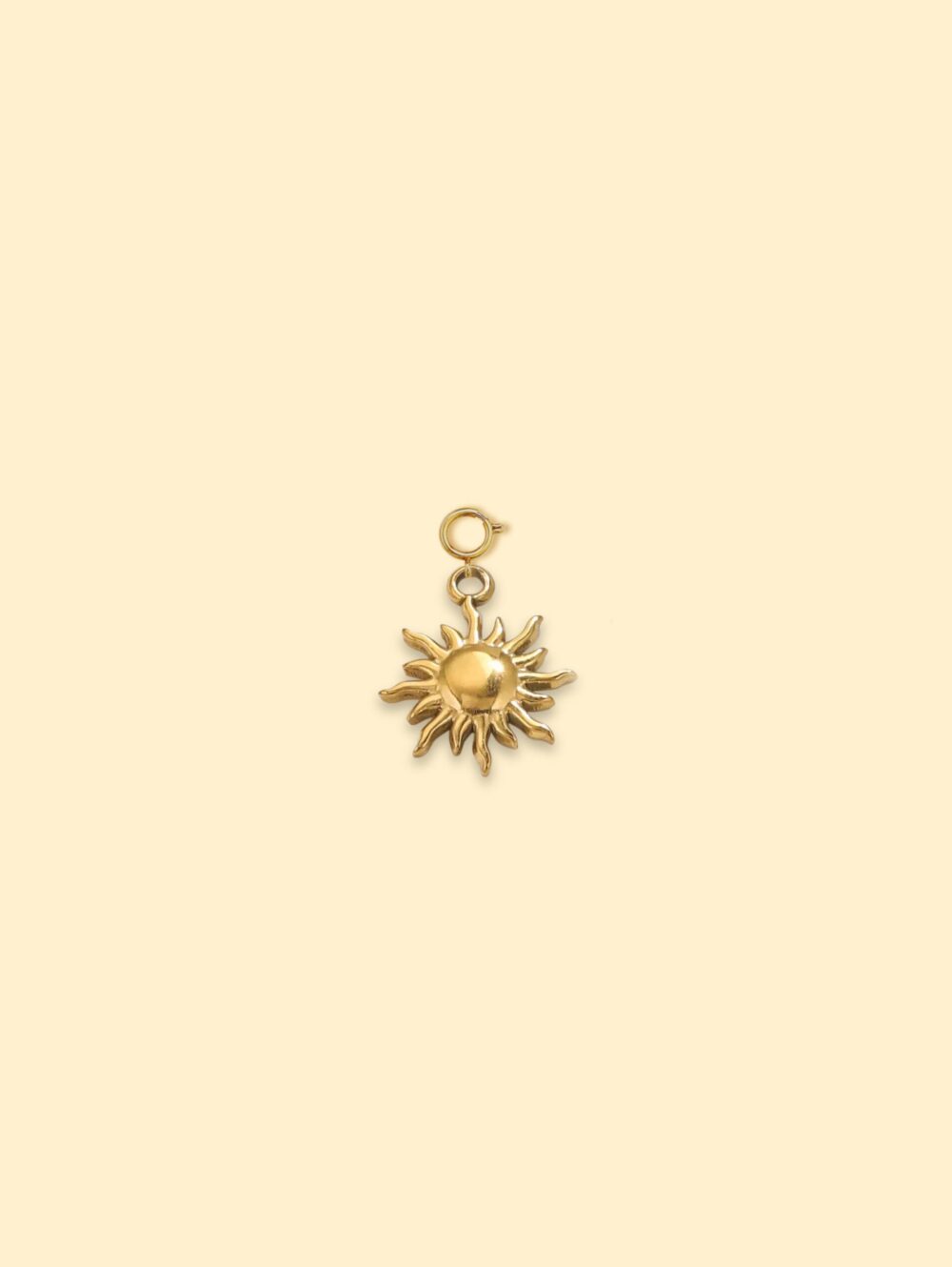 Sunburst Charm Pendant | 18K Gold Plated Stainless Steel
