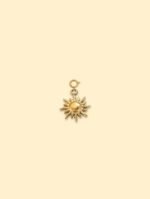 Sunburst Charm Pendant | 18K Gold Plated Stainless Steel