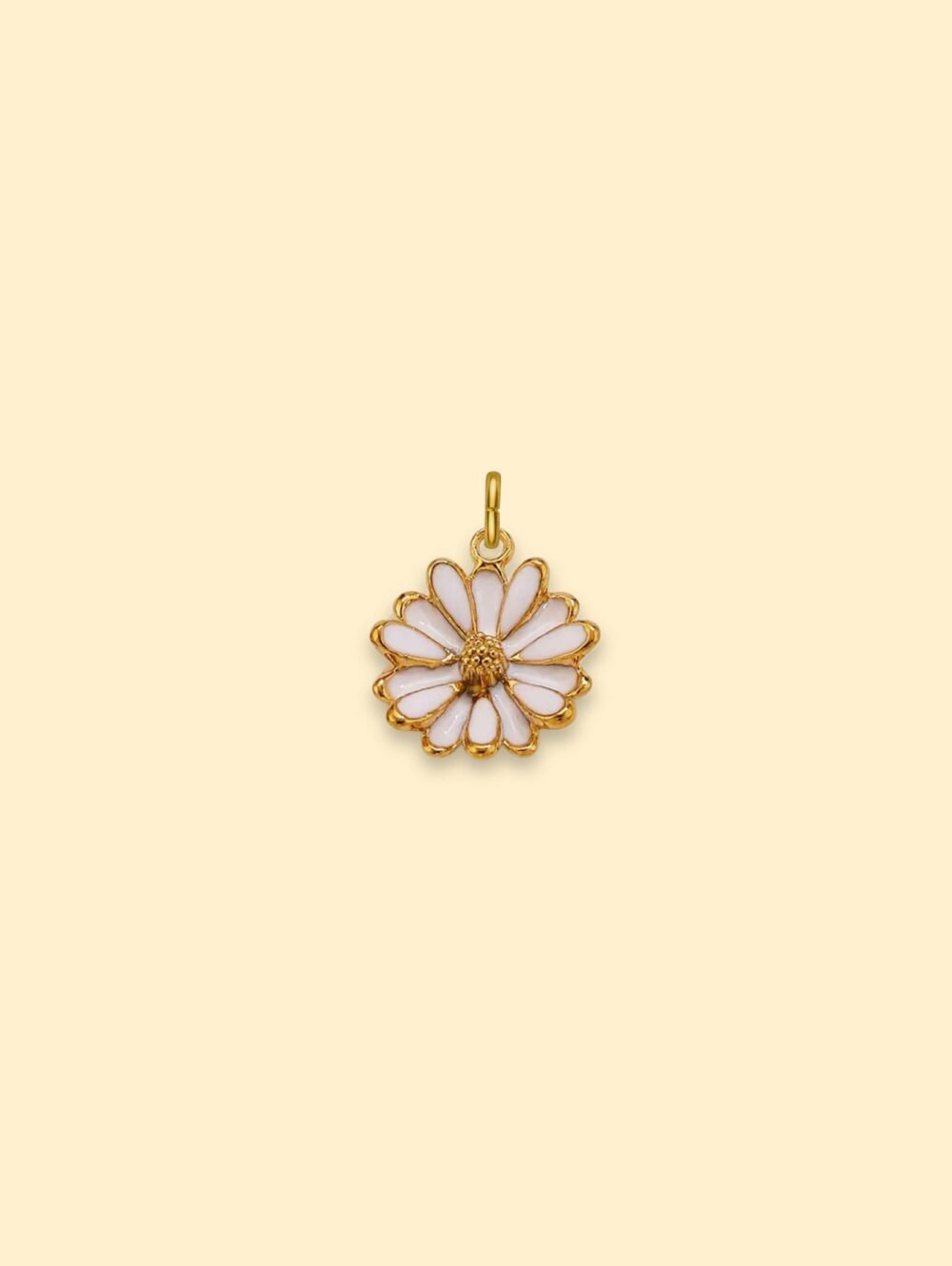 Daisy Bloom Charm Pendant 18K Gold Plated Stainless Steel - Image 2