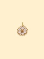 Daisy Bloom Charm Pendant 18K Gold Plated Stainless Steel - Image 2