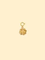 Lucky Clover Charm Pendant 18K Gold Plated Stainless Steel