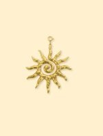 Spiral Sun Charm (Interchangeable) – 18K Gold Plated Stainless Steel