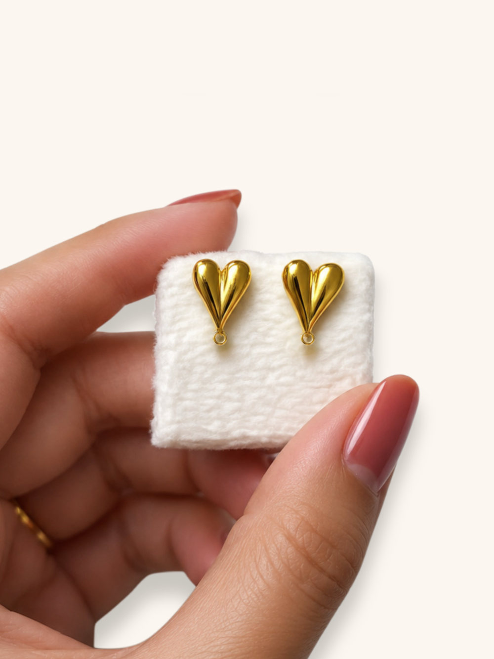 18K Gold Plated Heart Charm Connector - Image 2