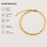 18K Gold Plated Chain Bracelet - Image 2