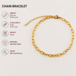 18K Gold Plated Chain Bracelet - Image 2