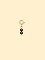 Dark Green Double Bead Charm (Interchangeable)