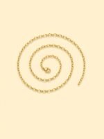 18K GOLD PLATED OVAL LINK CHAIN NECKLACE