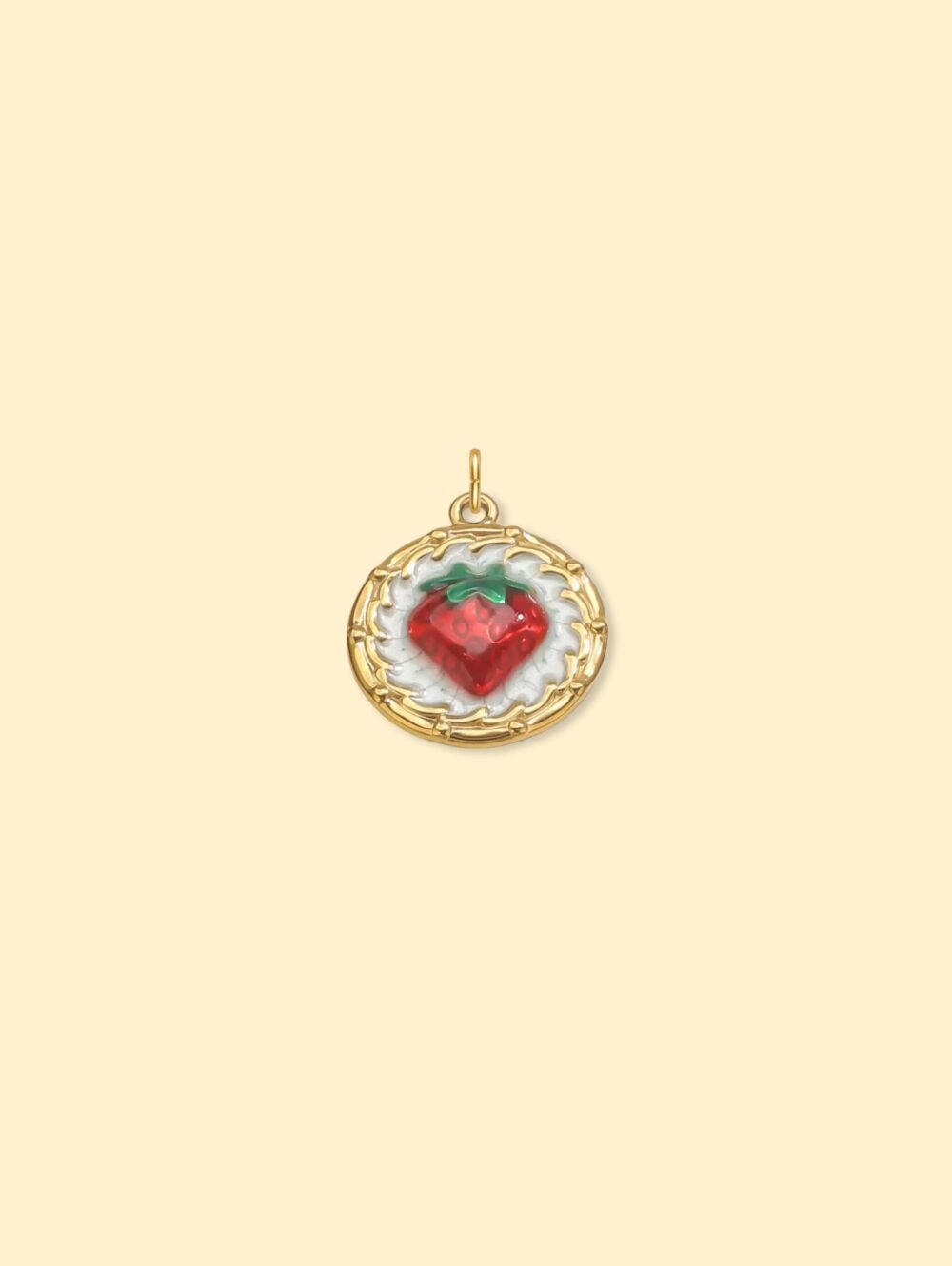 18K Gold Plated Sacred Heart Coin Charm Pendant Stainless Steel Anti Tarnish - Image 2