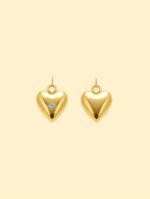 Crystal Heart Charm Pendant 18K Gold Plated Stainless Steel - Image 2