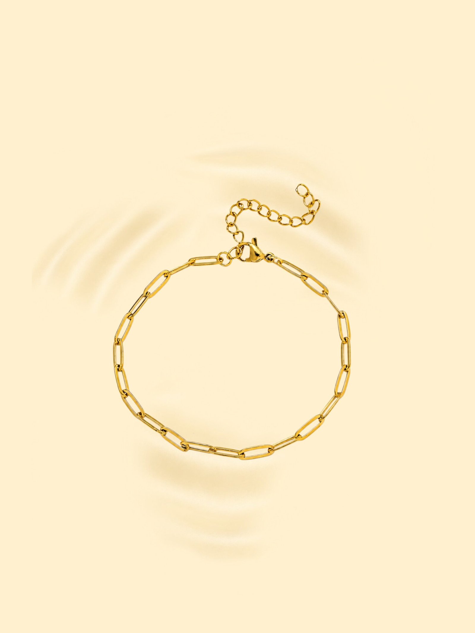 DF8E026B-B157-4437-ABB1-5619DFDE1429-1 18K Gold Plated Paperclip Chain Bracelet - Image 1