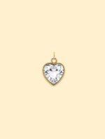 Crystal Heart Charm 18K Gold Plated Stainless Steel - Image 2
