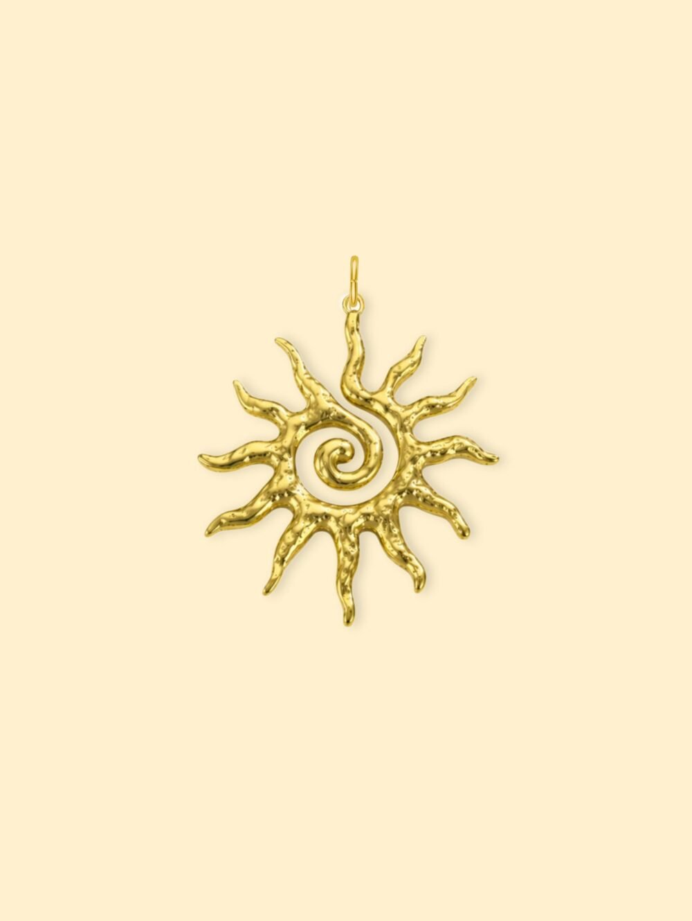 Spiral Sun Charm (Interchangeable) – 18K Gold Plated Stainless Steel - Image 2