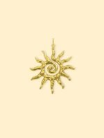 Spiral Sun Charm (Interchangeable) – 18K Gold Plated Stainless Steel - Image 2