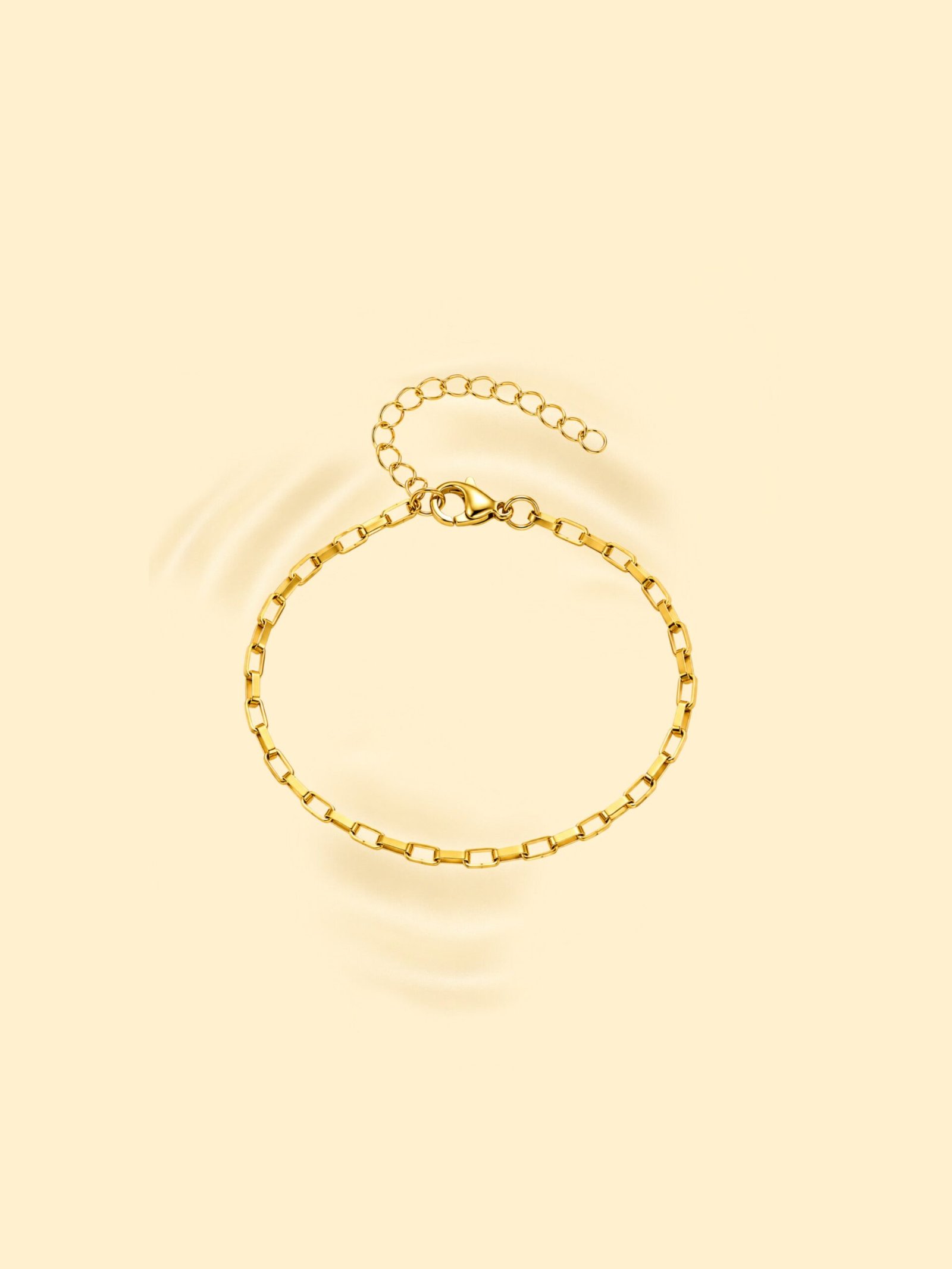 IMG-0284-2 Classic Box Chain Bracelet – 18K Gold Plated Stainless Steel - Image 1