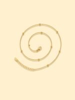 18K Gold Plated Beaded Snake Chain Necklace