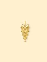 Heart Shield Charm (Interchangeable) – 18K Gold Plated Stainless Steel - Image 2