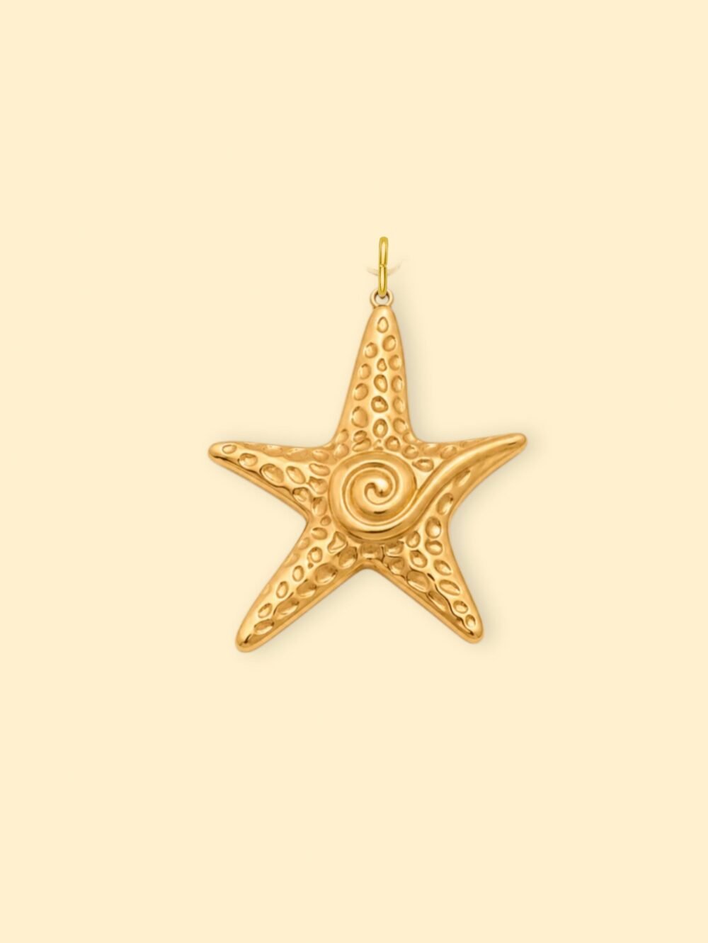 Gold Spiral Starfish Charm (Interchangeable) – 18K Gold Plated Stainless Steel - Image 2