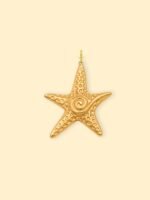 Gold Spiral Starfish Charm (Interchangeable) – 18K Gold Plated Stainless Steel - Image 2