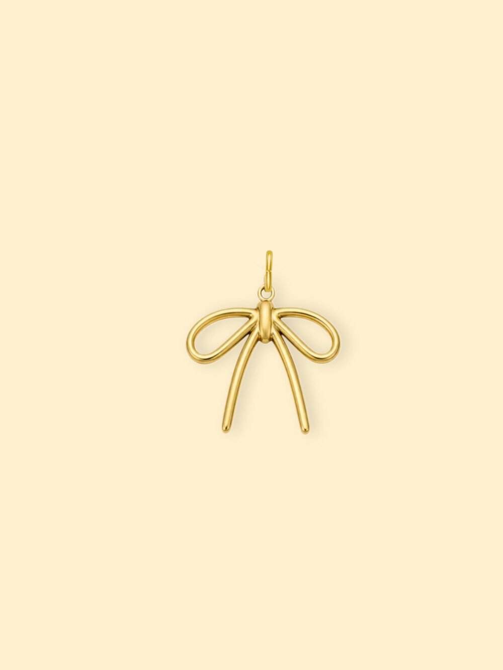 Gold Mini Bow Charm (Interchangeable) – 18K Gold Plated Stainless Steel - Image 2